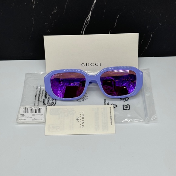NEW GUCCI GG1535S 004 WOMEN SUNGLASSES GUCCI GG 1535S 004 BLUE PINK EYEWEAR - Picture 14 of 14